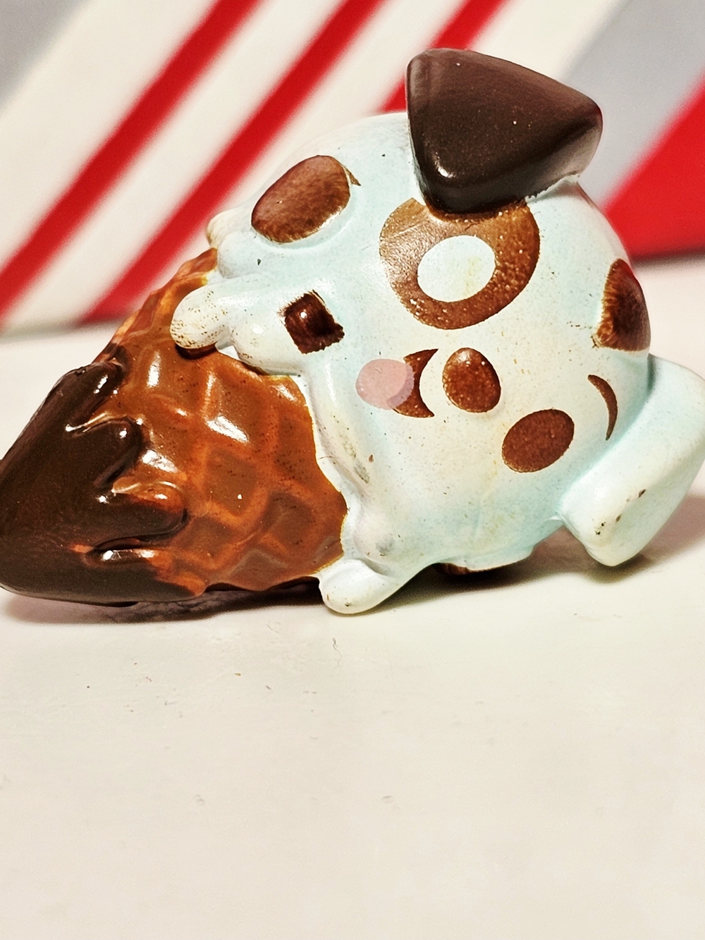 Disney Ice Cream Hamster Figurine in Light Blue and Brown